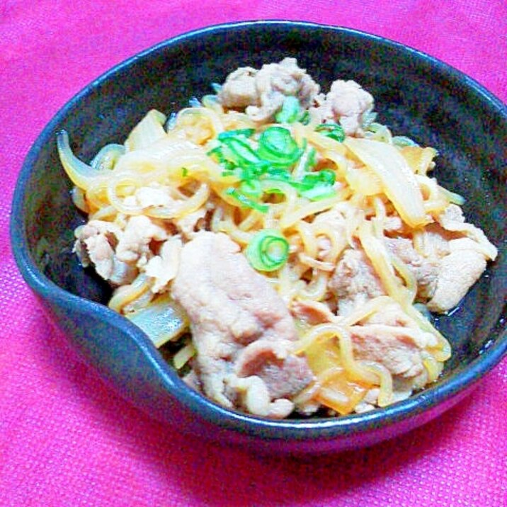 ご飯が進む~♪豚肉と糸こんにゃくの炒め煮